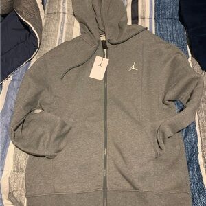 Jordan Gray Zip-Up Hoodie